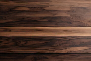 Fototapeta premium Brown Walnut Parquet Laminate wood wall wooden plank board texture background with grains and structures