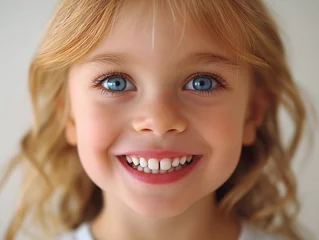 Fotobehang Sonrisa de dientes perfectos para dentistas  © VicPhoto