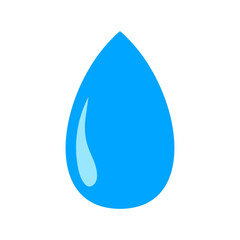 Vector blue water drop icon. flat water drop logo shape