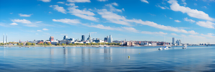 Gdynia City Skyline: An Enchanting Blend of Modernity and Maritime Heritage Amidst Serene Natural Backdrop