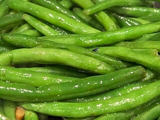 Fresh organic sauteed green beans - 769991546