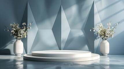 3d background products minimal podium scene with the geometric platform ai generated 