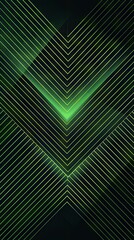 Abstract green laser beams crossing over a dark gradient background with a subtle glow.
