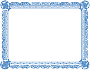 Certificate Border, cyan