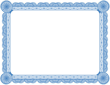 Certificate Border, cyan