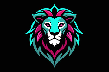 a hippy lion head print ready vector t-shirt design