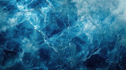 Obraz premium Blue colored marble stone texture abstract background. AI generated image