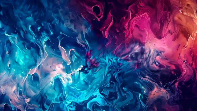 Abstract watercolor background. Blue, red, pink and blue colors.