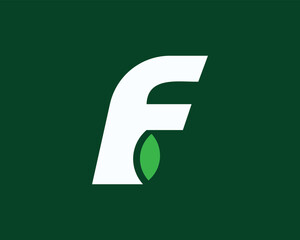 vector leaf f logo template design. nature abstract logo.  