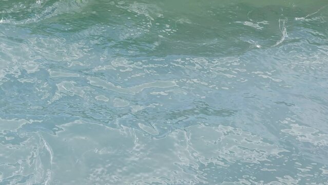 walking in the water close-up. 3d animation of choppy water. run in a river in 3d. make a splash in a river by running in it