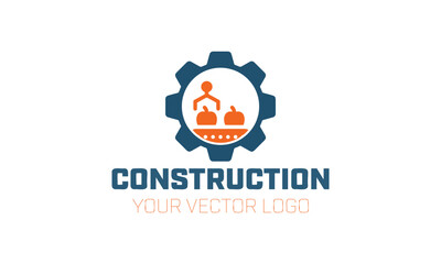 Unique Construction Building Logo Design Vector.