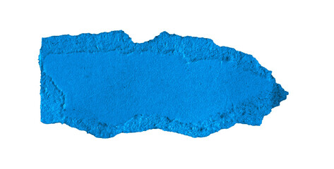 blue pieces of sheet of paper on white isolated background