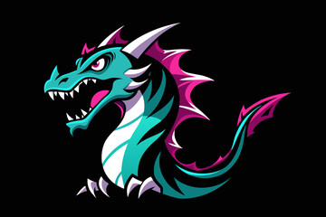 dragon print ready vector t-shirt design stick 