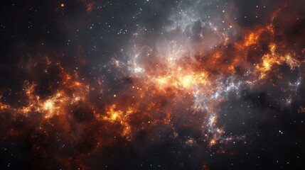 Fototapeta na wymiar Majestic Nebula Illumination - Cosmic Artwork: Spectacular Exhibition of Celestial Grandeur, Enchanting Viewers with the Mystical Aura of the Universe