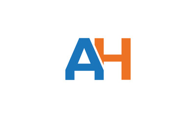Intial Modern AH Latter Logo Template vector