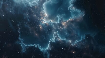 Majestic Nebula Illumination - Cosmic Artwork: Glorious Manifestation of Celestial Grace, Inspiring Awe with its Captivating Depiction of Cosmic Phenomena - obrazy, fototapety, plakaty