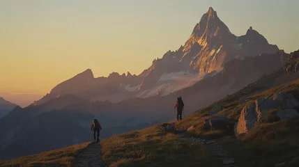 Türaufkleber 山の頂を望む風景1 © Poco_a_Poco_Studio
