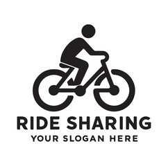 Ride Sharing Logo Design Vector Illustration Symbol Template Flat Style 