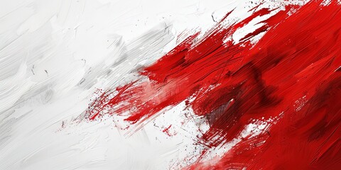 Background of white with a red brush stroke