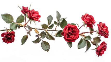 Roses isolated on the white background flower composition  ,Generative ai,
