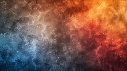 A dark grainy gradient background with orange, white, blue, and teal blurred noise texture is used to create a header poster banner landing page backdrop - obrazy, fototapety, plakaty