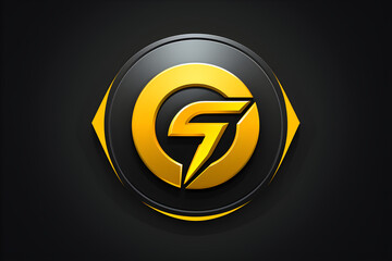 Strikingly Bold and Impactful 'GT' Logo set against Dark Background