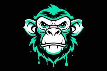 monkey print ready vector t-shirt design sticker