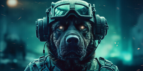 Elite Canine Unit: Tactical Dog Ready for Covert Operations Banner