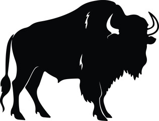 buffalo silhouette - obrazy, fototapety, plakaty