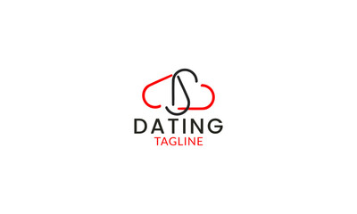 cREATIVE Dating logo design. Vector illustration.