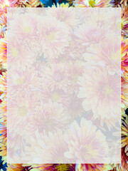 Glassmorphism Flowers Greeting Card Template, Natural Botany background