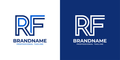 Letters RF Line Monogram Logo, suitable for business with RF or FR initials