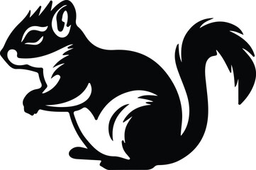 Naklejka premium chipmunk silhouette