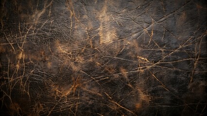 Generative ai. a close up of a dark brown textured surface with a black background