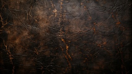 Generative ai. a close up of a brown leather texture with a black background
