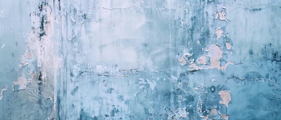 Obraz premium Old painted concrete grunge blue wall background