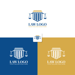 Law logo design with creative element concept