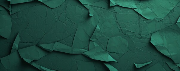 Green torn plain paper pattern background - obrazy, fototapety, plakaty