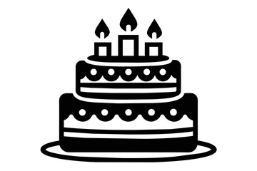 vector design of a Birthday Cake Icon 