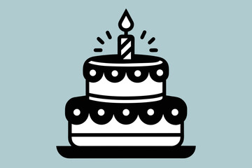 vector design of a Birthday Cake Icon 