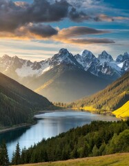 Fototapeta premium lake in the mountains