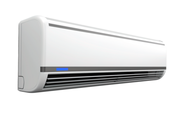 White modern air conditioner isolated