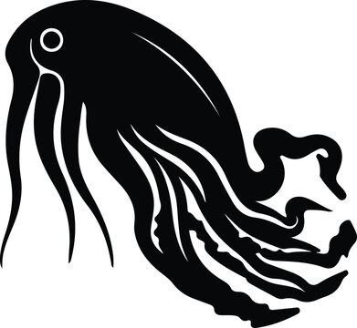 black octopus silhouette clip art preview