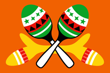 Cinco de Mayo Maracas Vector