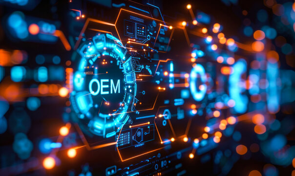 Manufacturing Executive Engages in Original Equipment Manufacturer (OEM) Strategic Sourcing and Production Through Interactive Display
