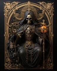 skeleton in the crown, the deathless creature of undead king