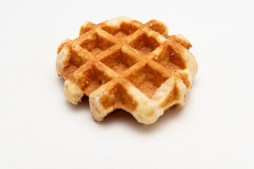 waffles on a white background,Traditional Belgian waffles isolated on white background,