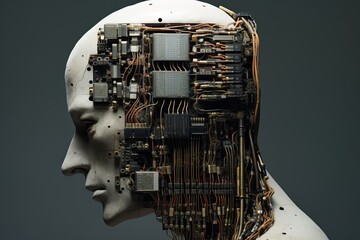 Portrait of AI or cyborg - 770025577