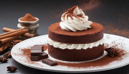 chocolate cake on a plate