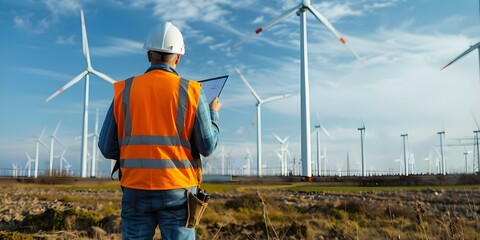 Supervising Wind Turbine Construction for Quality Assurance. Concept Construction progress monitoring, Quality control inspections, Wind turbine assembly, Safety compliance checks